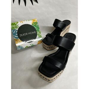 INC International Concepts Women's Nylana Chain Espadrille Sandals - Black 6M